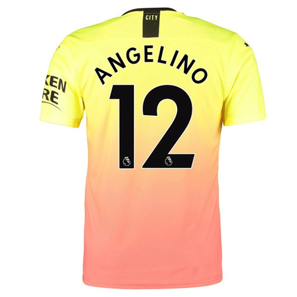 Camiseta Manchester City NO.12 Angelino 3ª 2019 2020 Naranja